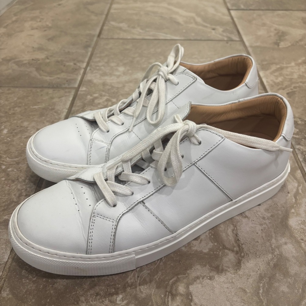 Greats Royale Blanco White Leather Low Top Sneakers Mens Size 9 Made in Italy